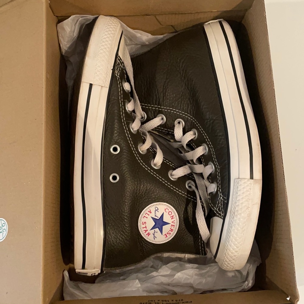 Leather Converse Sneakers- Grey